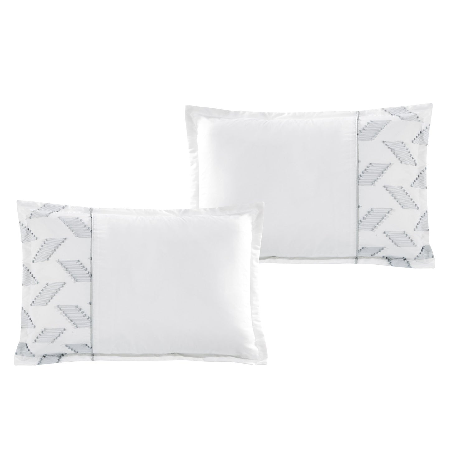 Cozy Contemporary White Comforter Set - 7 Piece Set