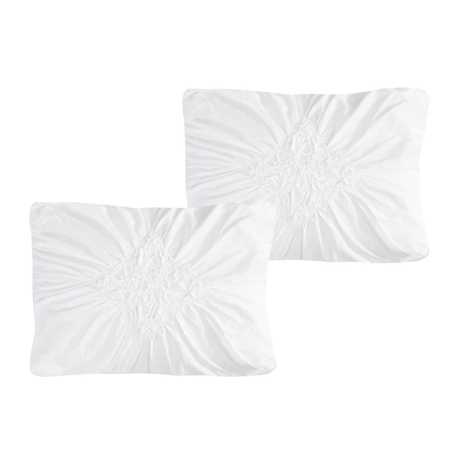 Vegas Contemporary Pinched White and Mint Comforter Set - 8 Piece Set
